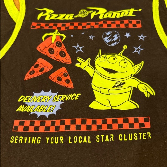 Disney Pixar Toy Story Black and Green Alien Pajama Set Shorts &Tank Top Sz 2X - Picture 9 of 16